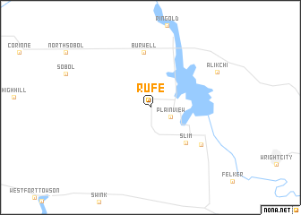 map of Rufe