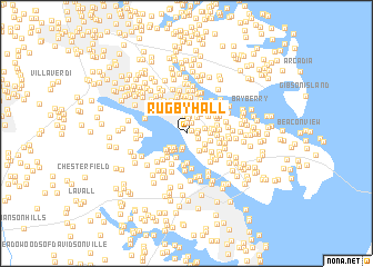 map of Rugby Hall