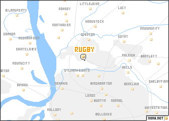 map of Rugby