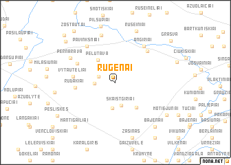 map of Rugėnai