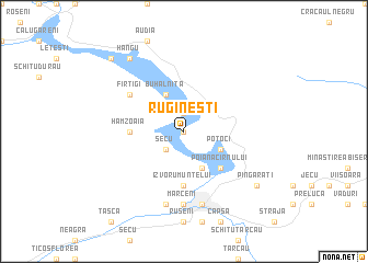 map of Rugineşti