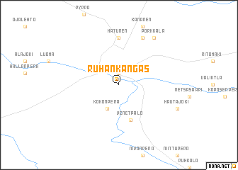 map of Ruhankangas