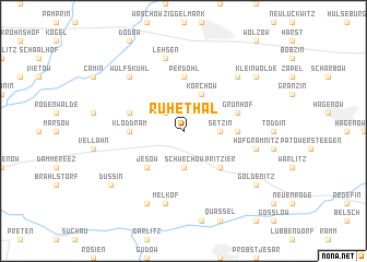 map of Ruhethal