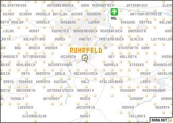 map of Ruhrfeld