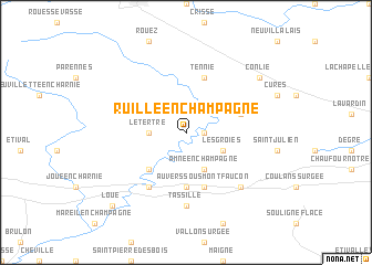 map of Ruillé-en-Champagne