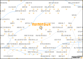 map of Ruinerdijk