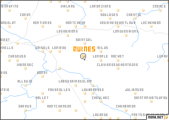 map of Ruines