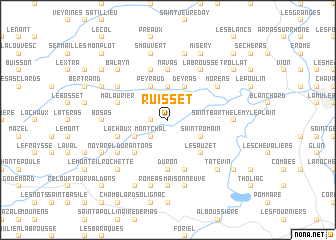 map of Ruisset