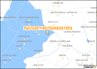 map of Ruiz Cortinez Número Tres