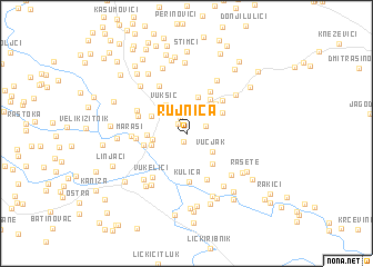 map of Rujnica