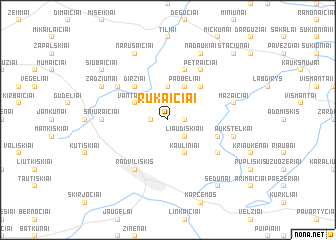 map of Rukaičiai