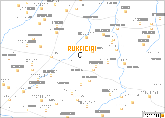 map of Rukaičiai