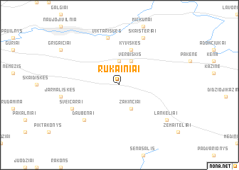 map of Rukainiai