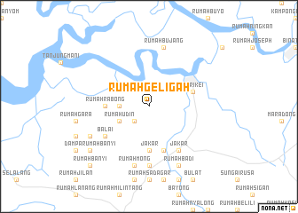 map of Rumah Geligah