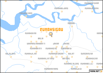 map of Rumah Sigau