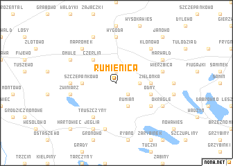 map of Rumienica