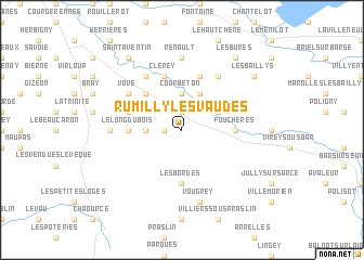 map of Rumilly-lès-Vaudes