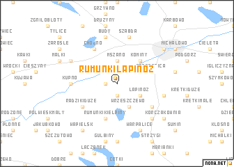 map of Rumunki Łapinóż