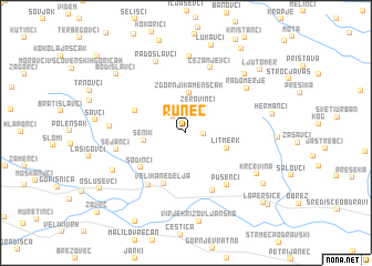 map of Runeč