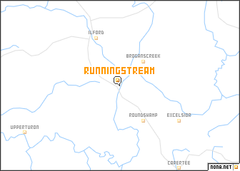 map of Running Stream