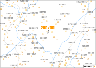 map of Runyoni