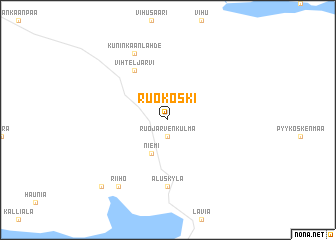 map of Ruokoski