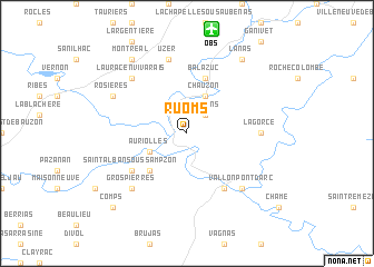 map of Ruoms