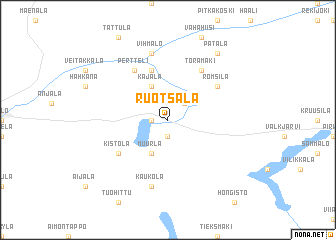 map of Ruotsala