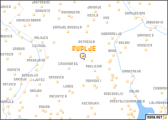 map of Ruplje