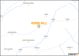 map of Rural Hill