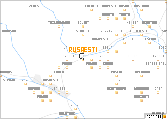 map of Rusăeşti