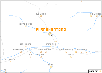 map of Rusca Montană