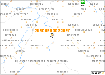 map of Rüschegg-Graben