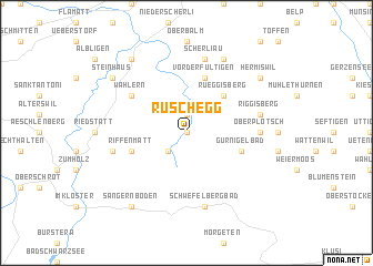 map of Rüschegg