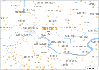 map of Ruščica