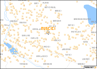 map of Ruščići