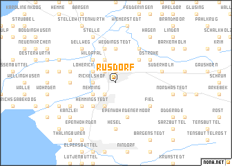 map of Rüsdorf