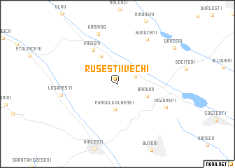 map of Ruseştii Vechi