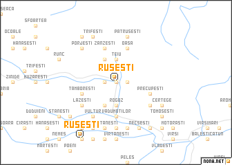 map of Ruseşti