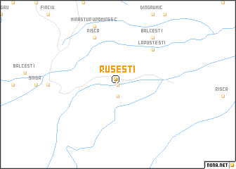 map of Ruseşti
