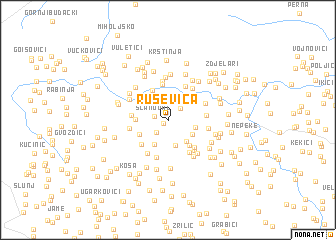 map of Ruševica