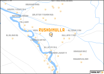 map of Rushdī Mullā