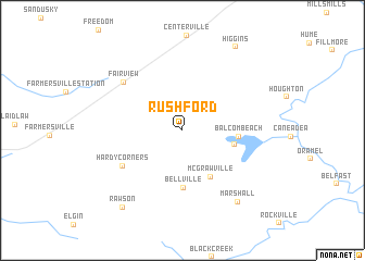 map of Rushford