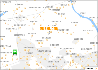 map of Rushland