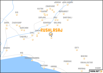 map of Rūshlasaj