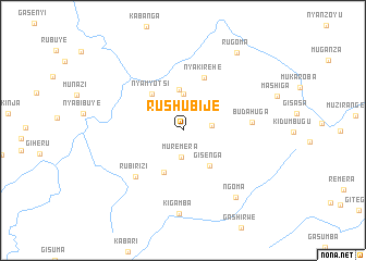map of Rushubije