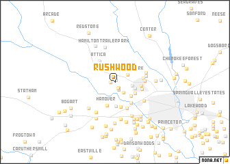 map of Rushwood