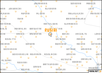 map of Rusiai