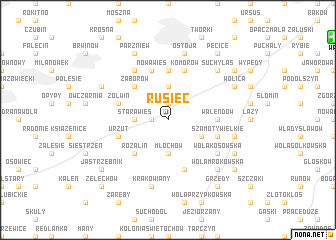 map of Rusiec