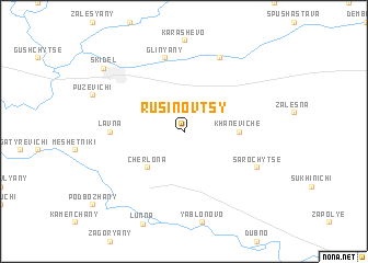 map of Rusinovtsy